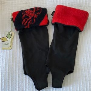 Baabaazuzu red and black boot cuffs